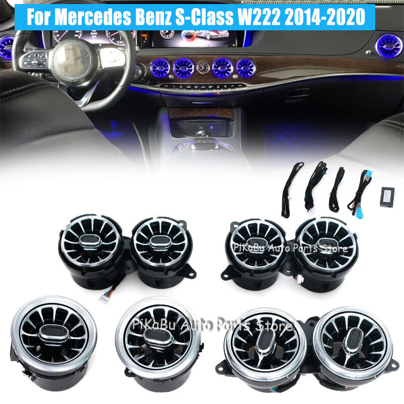 Turbine Air Vent Outlet Ambient Light for Mercedes-Benz S-Class W222 2014-2020