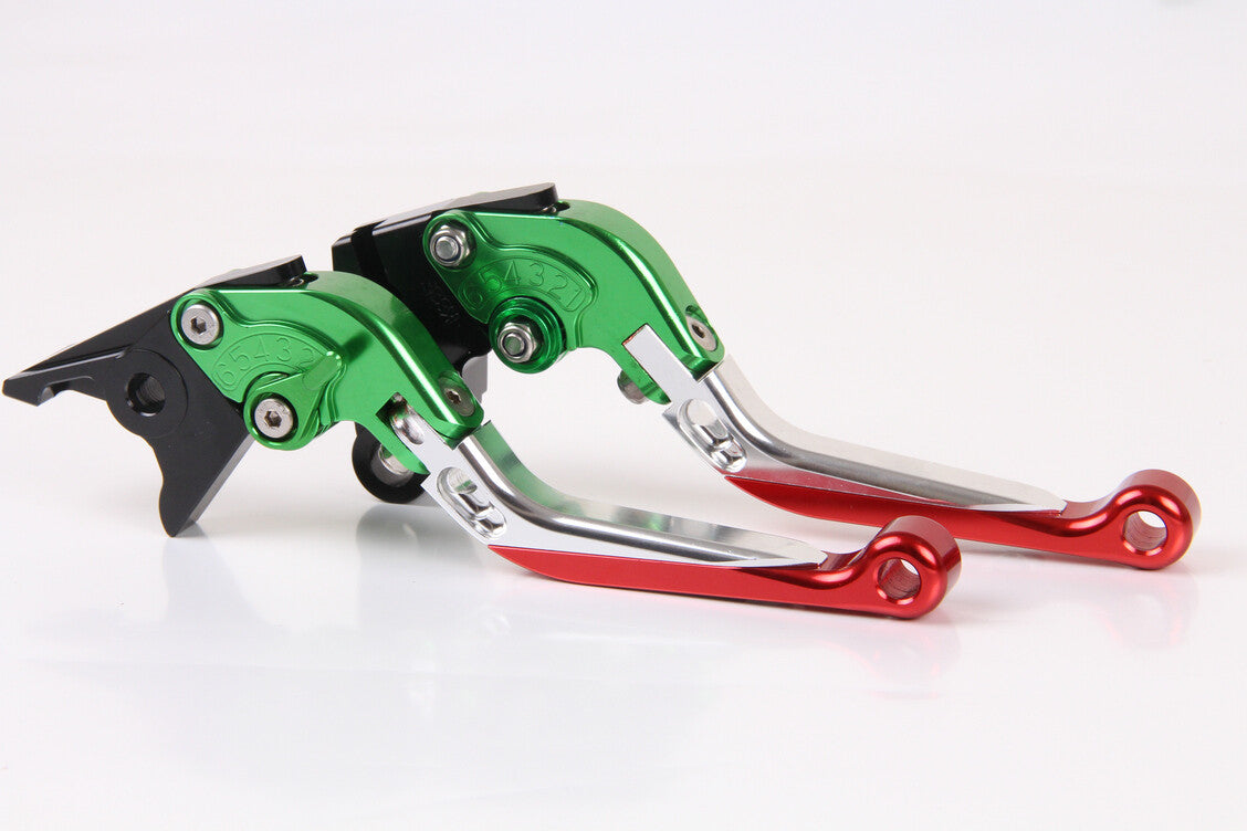 for Ducati Monster S2R 800 2005-2007 Folding Extending Clutch Brake Levers Green