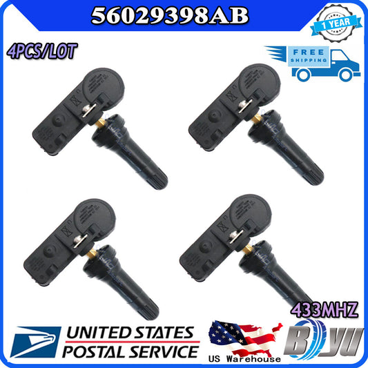 Four Tire Pressure Sensors (TPMS) for Chrysler , for Jeep , and for Dodge (new models 56029398AB, 68241067AB-)