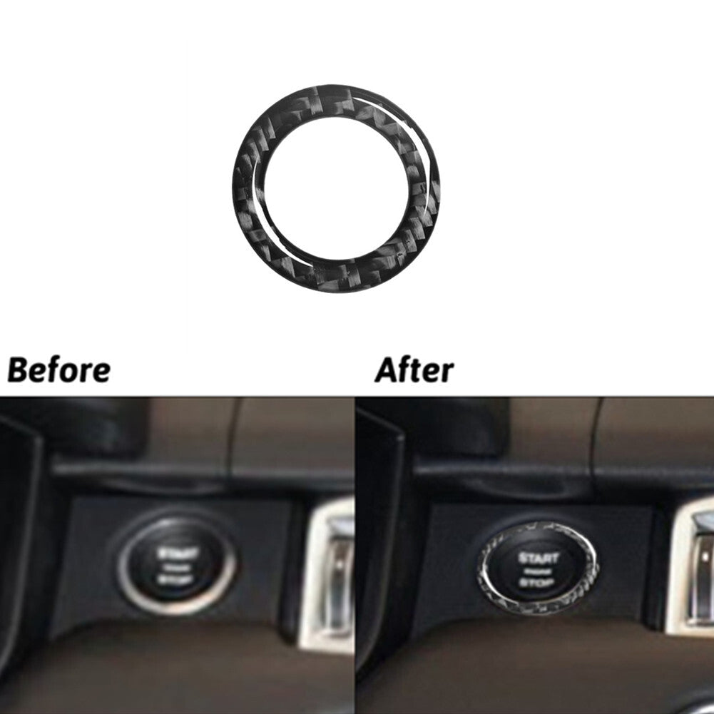 Carbon Fibre Ignition Button Trim For Land for Range Rover Sport 2014-2017