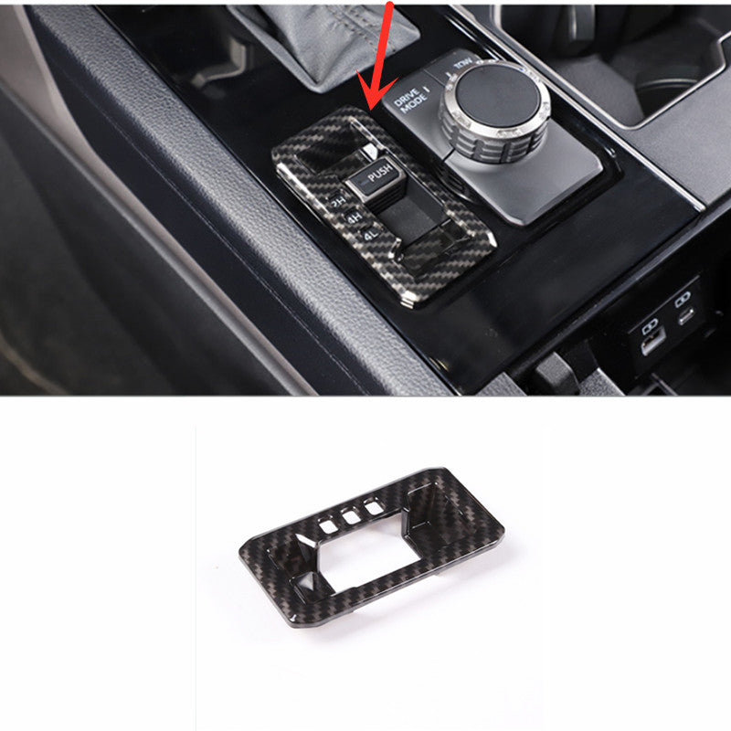 Carbon fiber gear shifter drive panel cover trim for Toyota Tenderloin 2022/2023