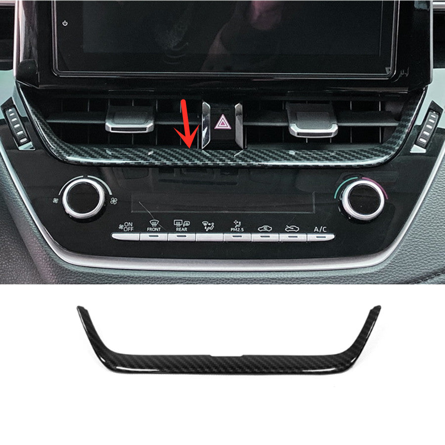 for Toyota for Corolla 2019-23 Dashboard Center Air Vent Cover Trim Carbon Fiber