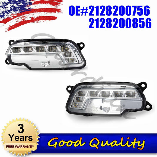 A pair of LH and right-hand LED daytime running lights, 10-16mm, suitable for Mercedes W212 E350 E63 AMG.