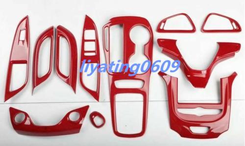 11-Piece Red Carbon Fiber Style Interior Trim Kit for Chevrolet for Cruze 2017-2019