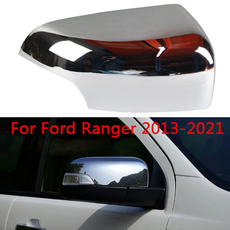 Chrome Right Side Rearview Door Mirror Cover Shell Cap for Ford Ranger 2013-2021