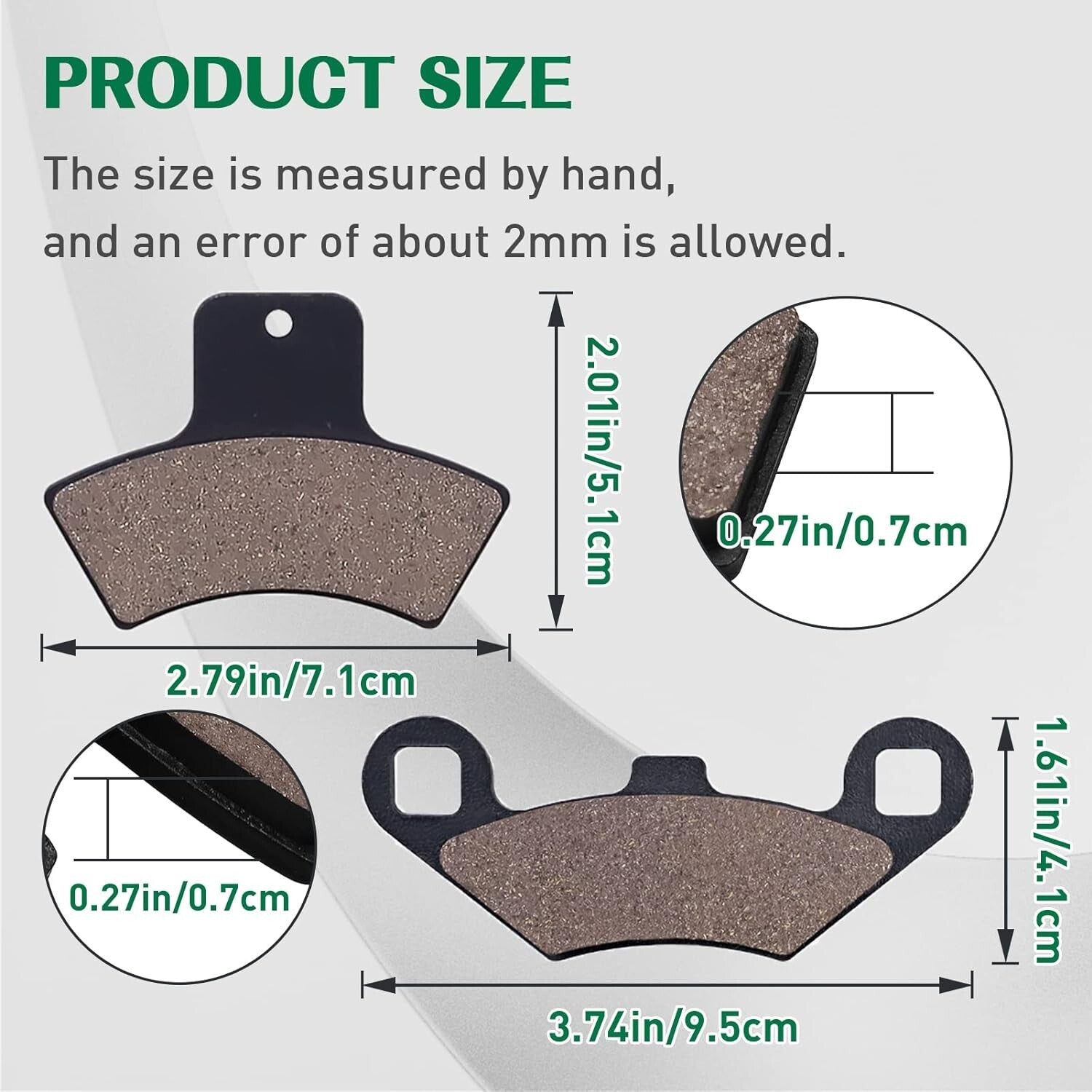Front and Rear Brake Pads forTrail Blazer 250 400 Magnum 325 500 Sport 400
