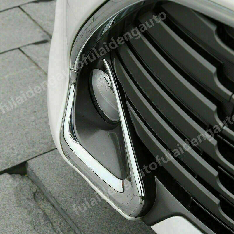 for Toyota for Camry 2015 2016 2017 Chrome Front Bumper Fog Light Trim Decor Cover