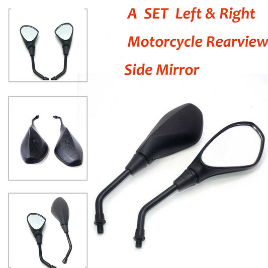 Black ABS Motorcycle Rear View Side Mirror For Honde for Suzuki for Kawasaki Z650 Z750