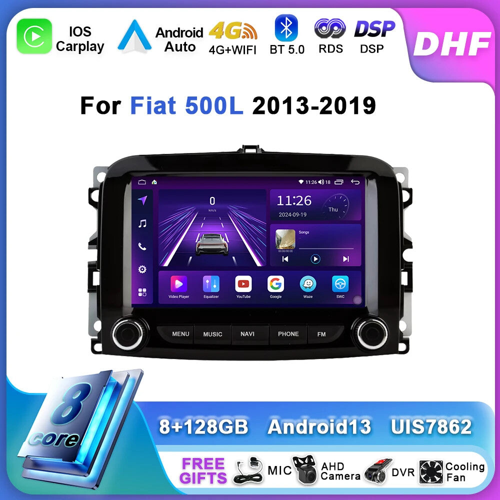 Android Car Stereo Radio for Fiat 500L 2013-2019 CarPlay Multimedia Screen GPS