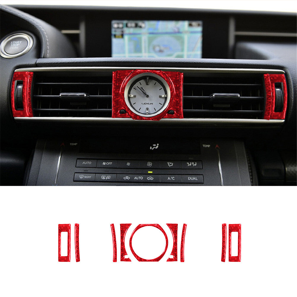 9X Red Carbon Fiber Center Vent Outer Trim for Lexus RC300 350 200T 2015-2020