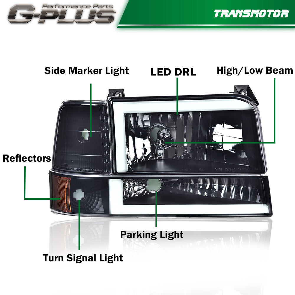 92-96 Fujian Edition F150 F250 F350 6th Generation Dual LED DRL Freshwater Light for Water Refill Pools