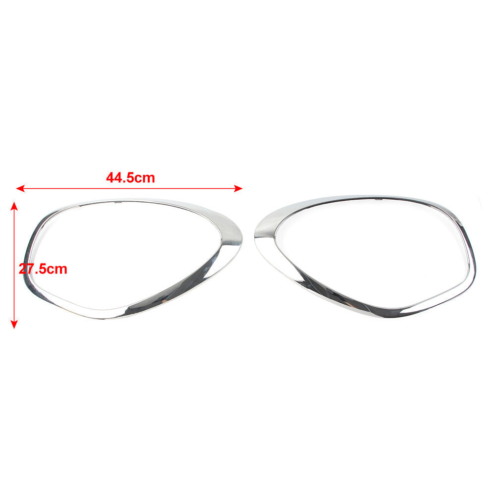 A pair of headlight bezel trims for 11-16 for Mini Cooper Countryman R60 Paceman R61