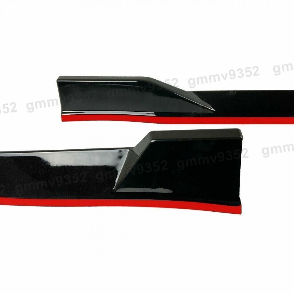 Gloss Black Red Trim TRD Style Side Skirts Body Kit Fit for 2018-23 for Toyota for Camry