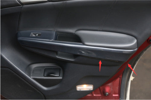 for Honda Accord 2008-13 Carbon Fiber Look Interior Door Panel Cover Decor Trim