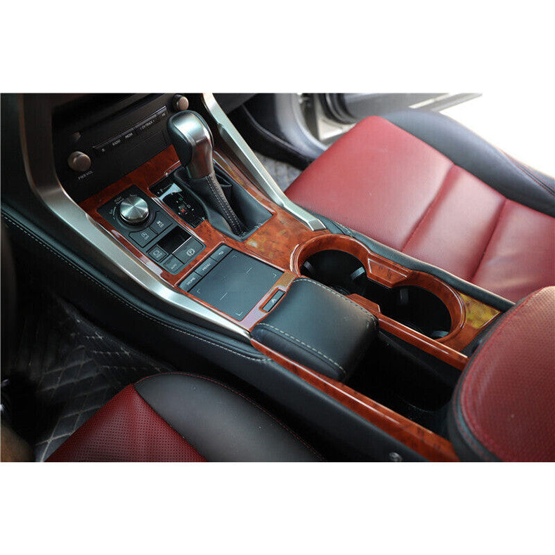 for Lexus NX200t 300h 2015-2021 Wood Grain Gear Shift Box Panel Cover Trim kit