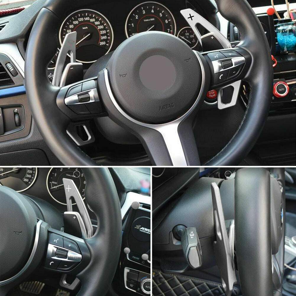 Silvery Steering Wheel Gear Shift Paddle ExtenED for BMW 3 F30 5 Series F10 F18