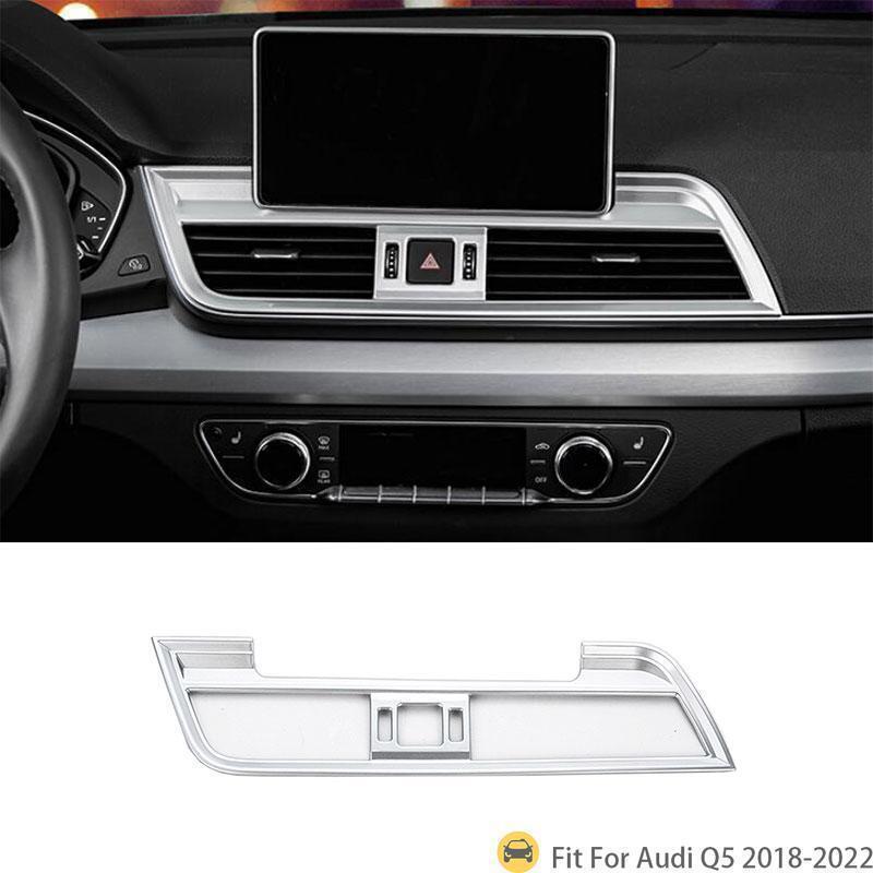 for Audi Q5 2018-24 ABS Matte Silver Inner Central Console Air Outlet Vent Trim