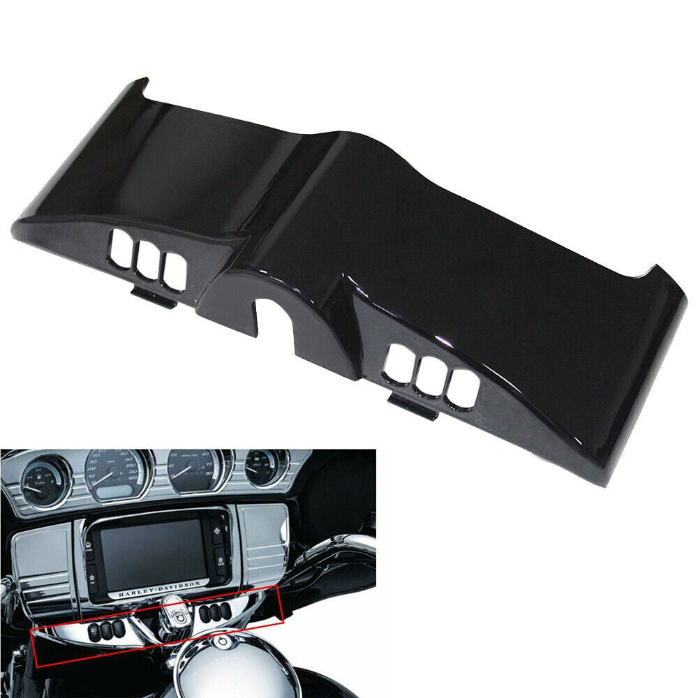 Black Fairing Switch Dash Panel Accent Cover for Harley Touring Glide 2014-2023