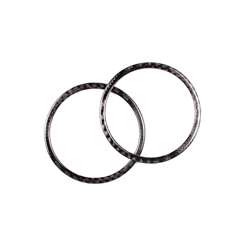2x carbon fiber door speaker circuit speaker panel for BMW E90 2005-12