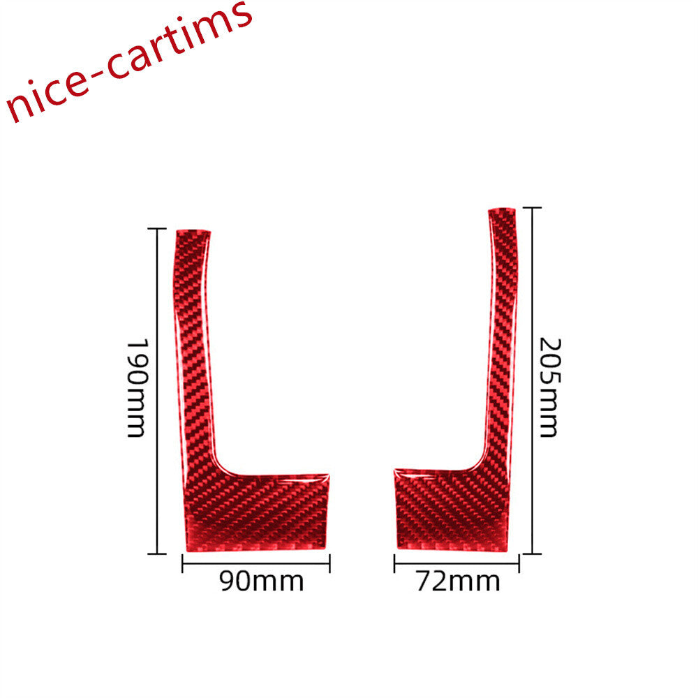 2¡ÁRed Carbon Fiber Dashboard Speedometer Panel Cover Fit for Ford F150 2009-2014