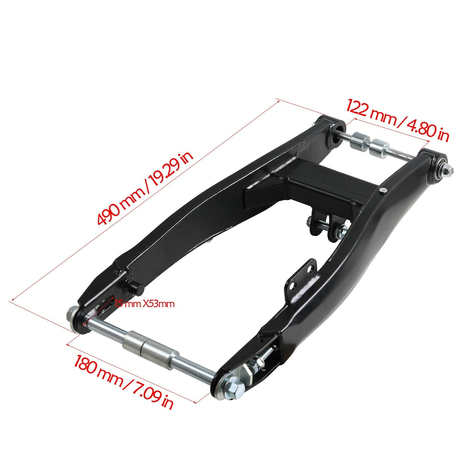 19-inch rear swingarm for disc brakes, 15mm axle, Dirt Pit bicycle 110/125/140/150cc
