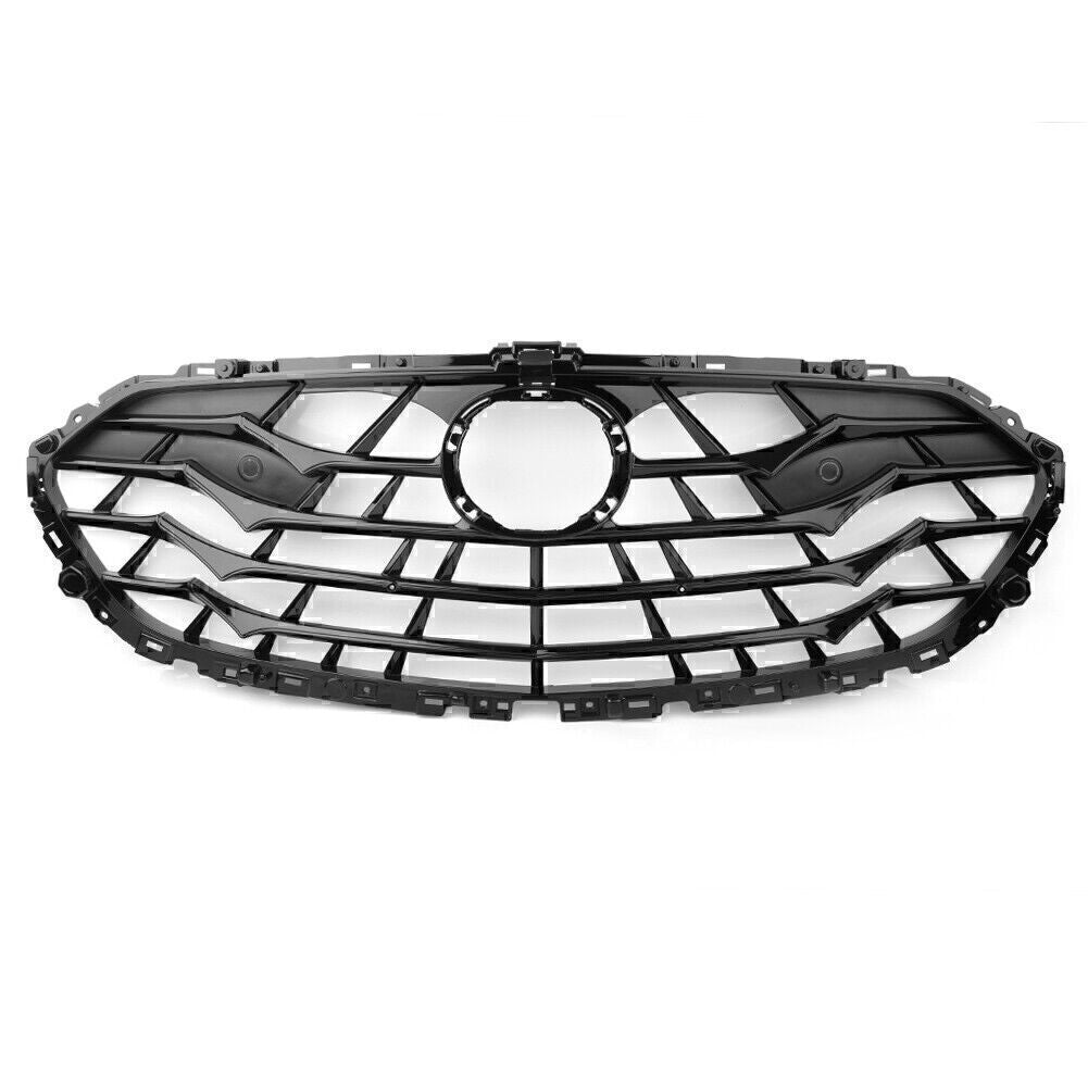 1X Front Bumper Grille Radiator Grill Fit 2019 2020 for Mazda 3 AXELA Glossy Black