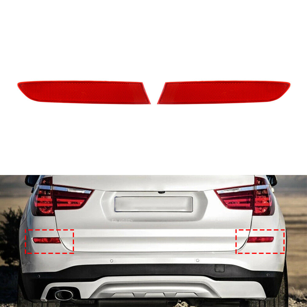 Rear RHLH Side Bumper Reflector Light Trim for BMW F25 X3 2014 2015 2016 2017