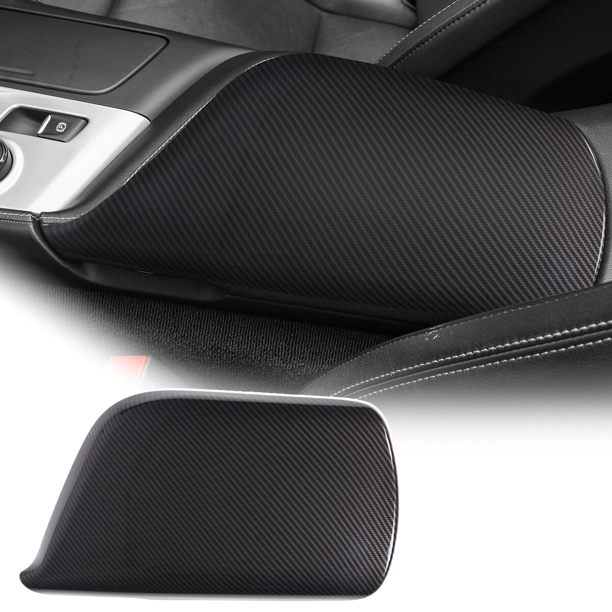 2-Pack Black ABS Door Handle Storage Boxes for Jaguar F Models 2013-2024