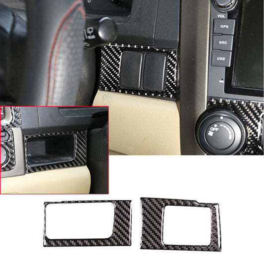 Carbon Fiber Center Control Card Storage Box Panel Trim for Honda CR-V CRV 07-11