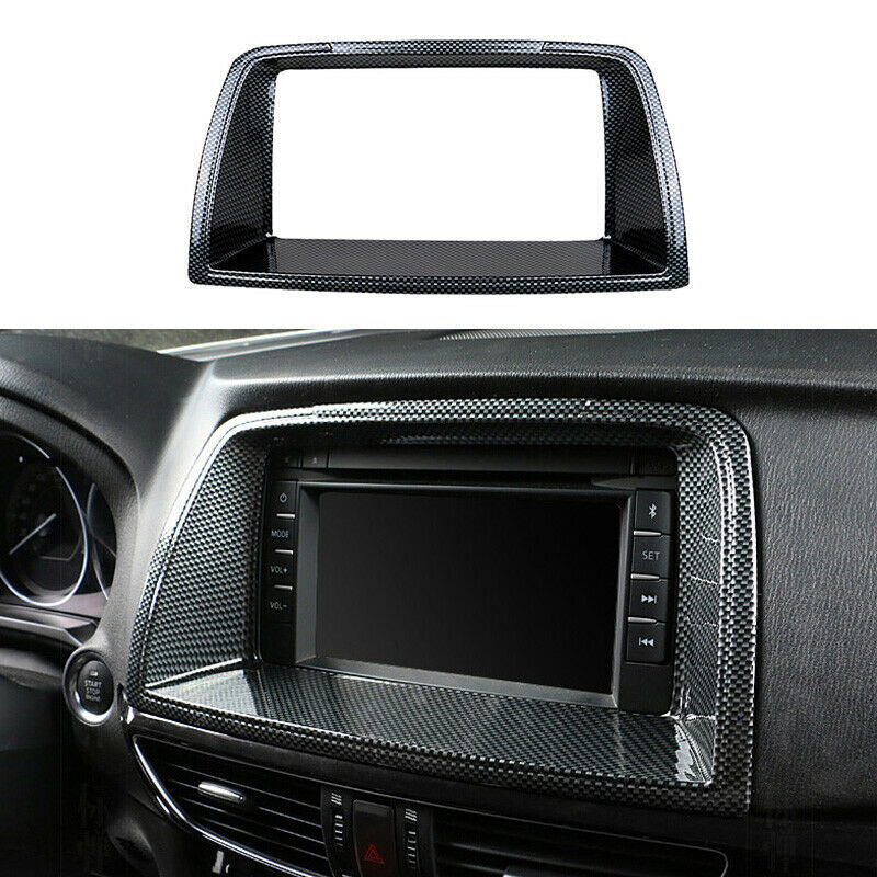 for Mazda 6 Atenza 2014-2016 Carbon Fiber Central Console Navigation Panel Trim