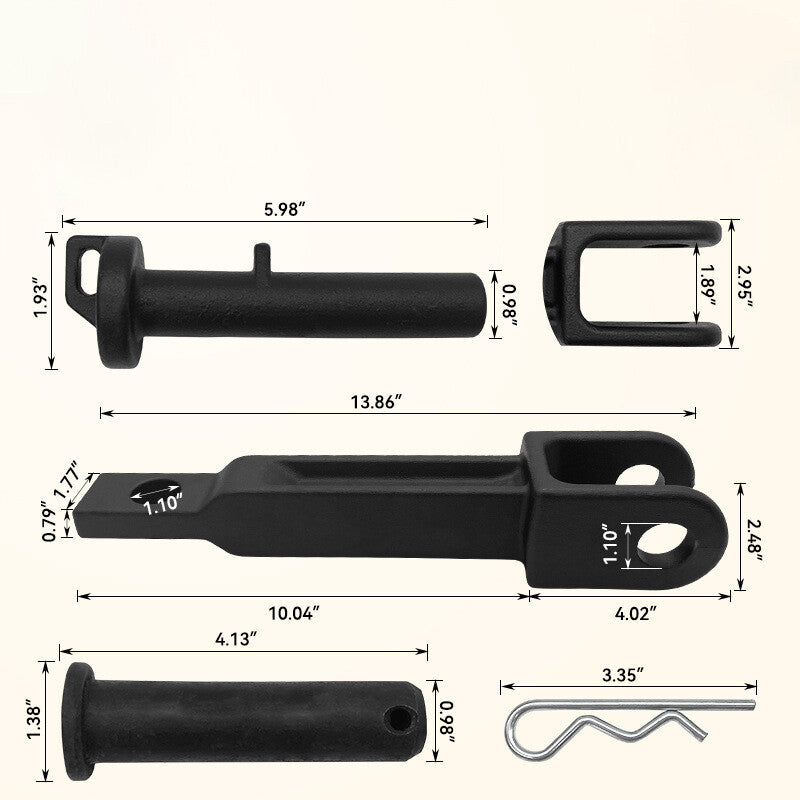 A20-6014 Single Tow Hook for Peterbilt / for Kenworth with Pull Pin Frame Pin A65-6008