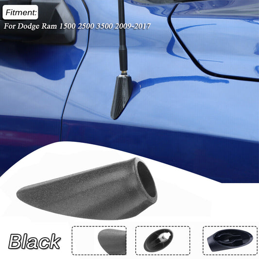 Antenna base modeling cover decoration for 2009-17 for Dodge for RAM 1500 2500 3500 Black