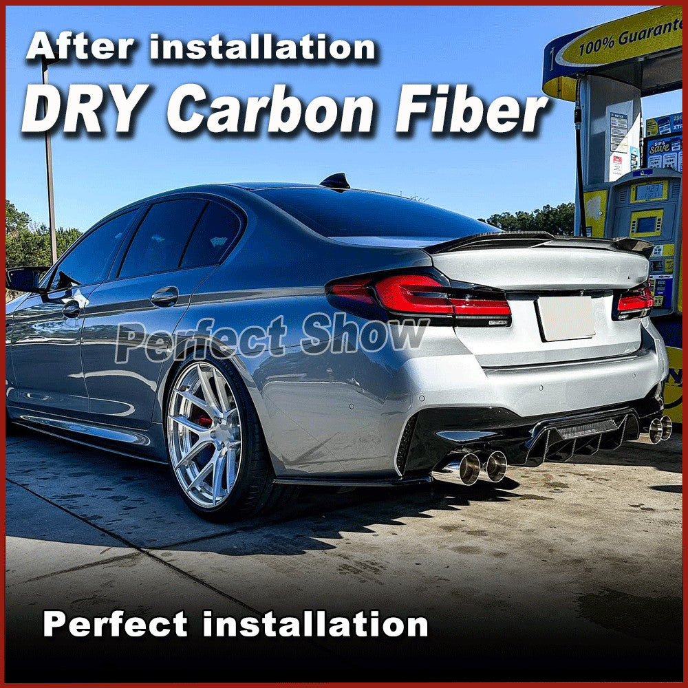 Fit for BMW G30 5Series 530i 540i M5 DRY CARBON Rear Trunk Roof Lip Spoiler