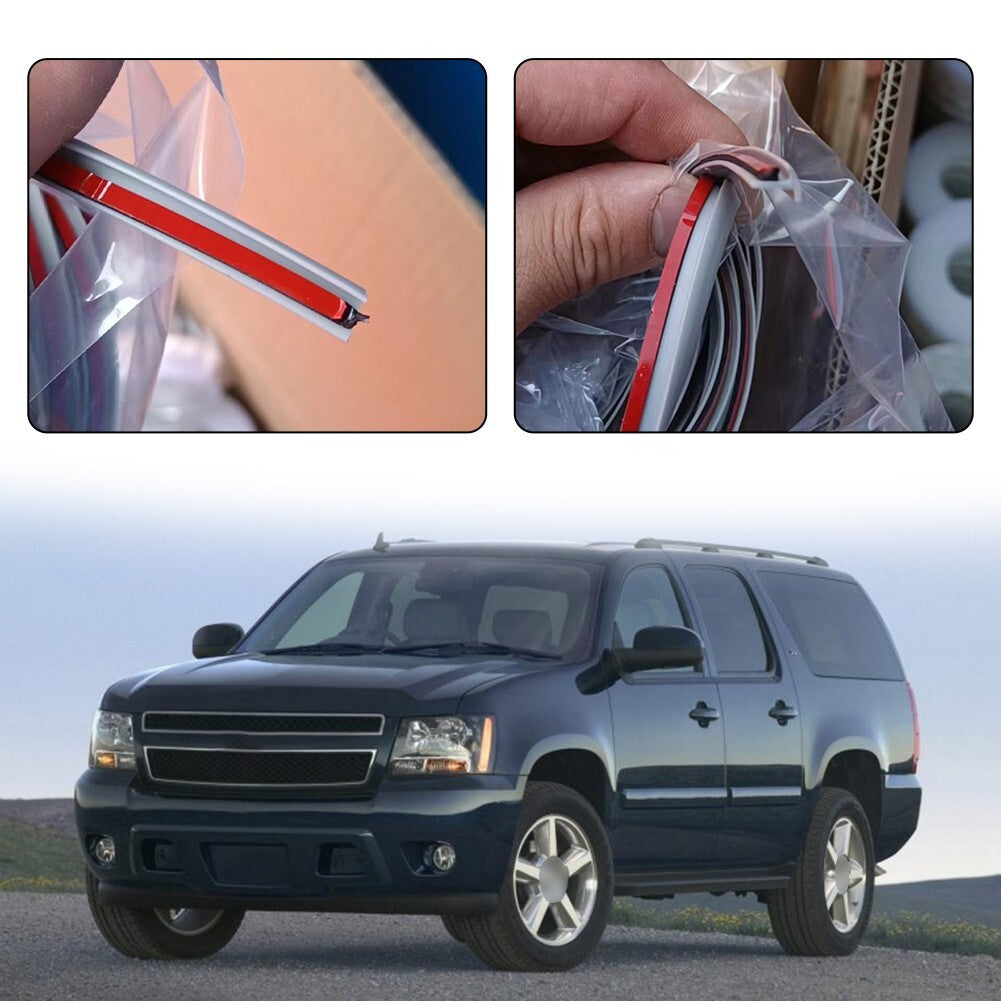 1-pack 2-meter T-shaped rubber sealing strip suitable for car edge trim, bumper lip skirt, 57 mm