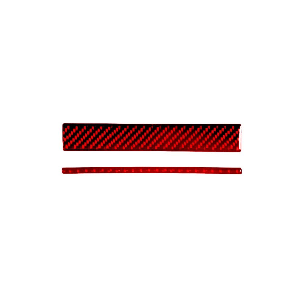 Red Carbon Fiber Navigation Top & Bottom Trim Cover for Chevy Impala 2014-2020