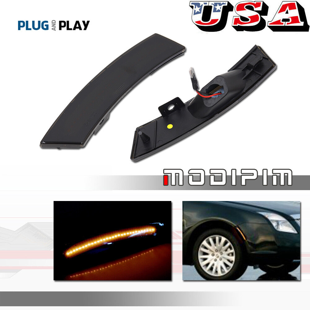 LED side marker mudguard lights, amber smoked lens, suitable for 2010, 2011, and 2012 for Mercury Milan.