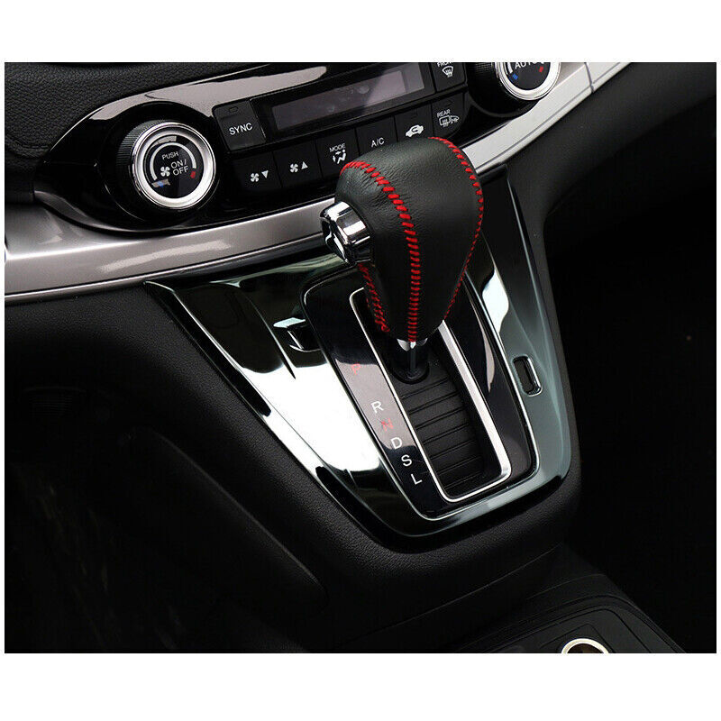 Black S.Steel central console gear shift panel trim for HONDA CR-V CRV 2012-2016