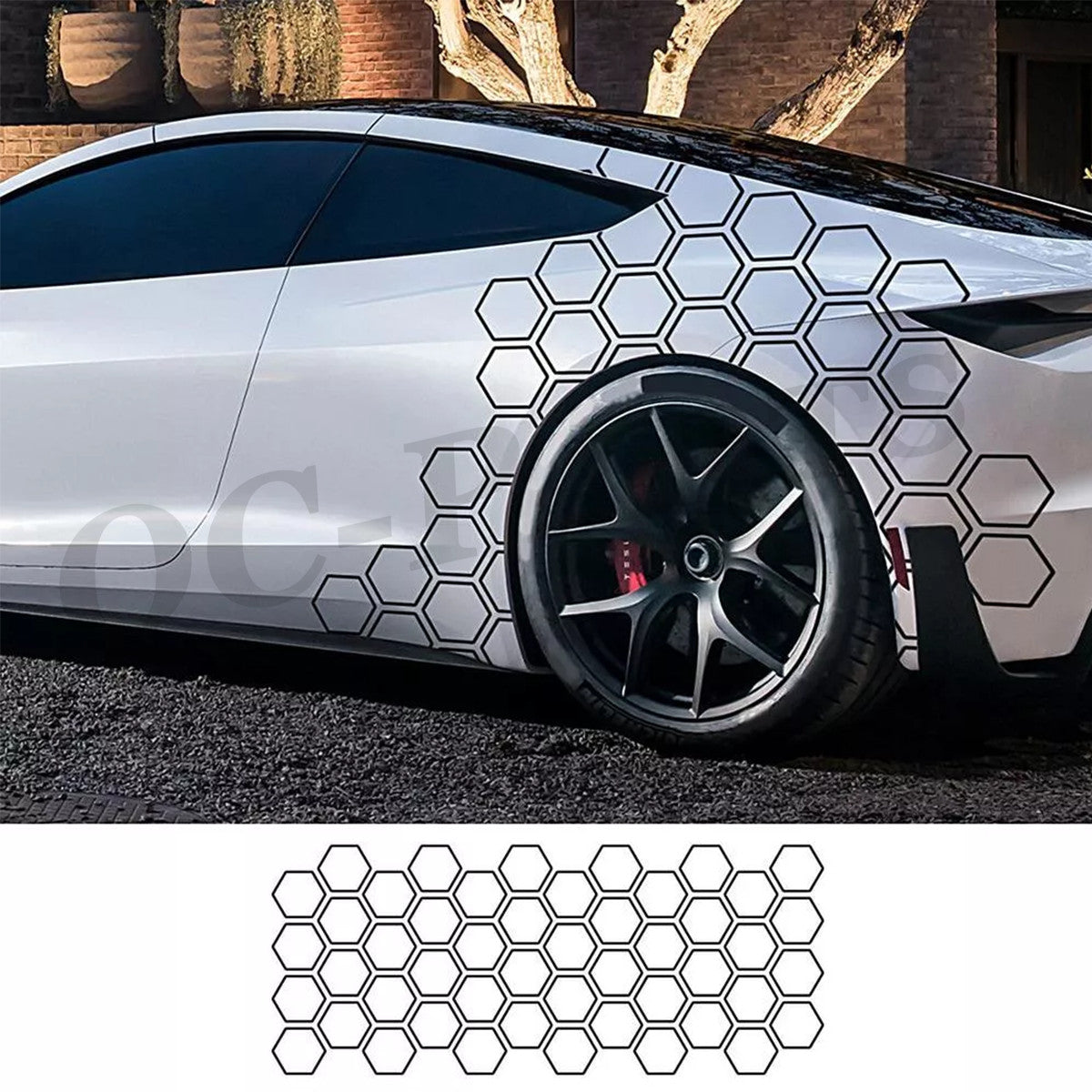Waterproof car vinyl graphic honeycomb sticker decorative decal side sticker