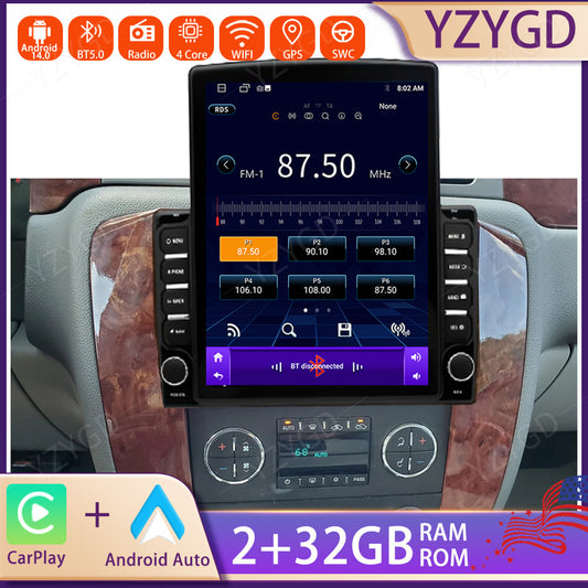 9.7 Car Radio CarPlay for GMC Yukon for Chevrolet Suburban Tahoe 2007-14 Stereo GPS