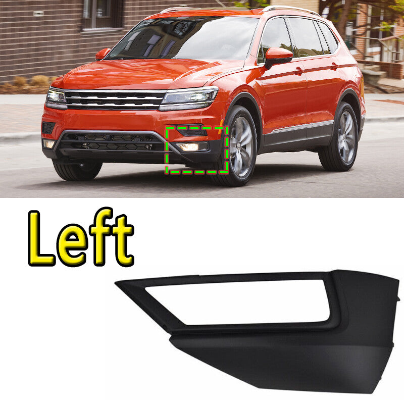 The new front bumper fog light frame (left) is suitable for Volkswagen for Tiguan L 2017-2019.