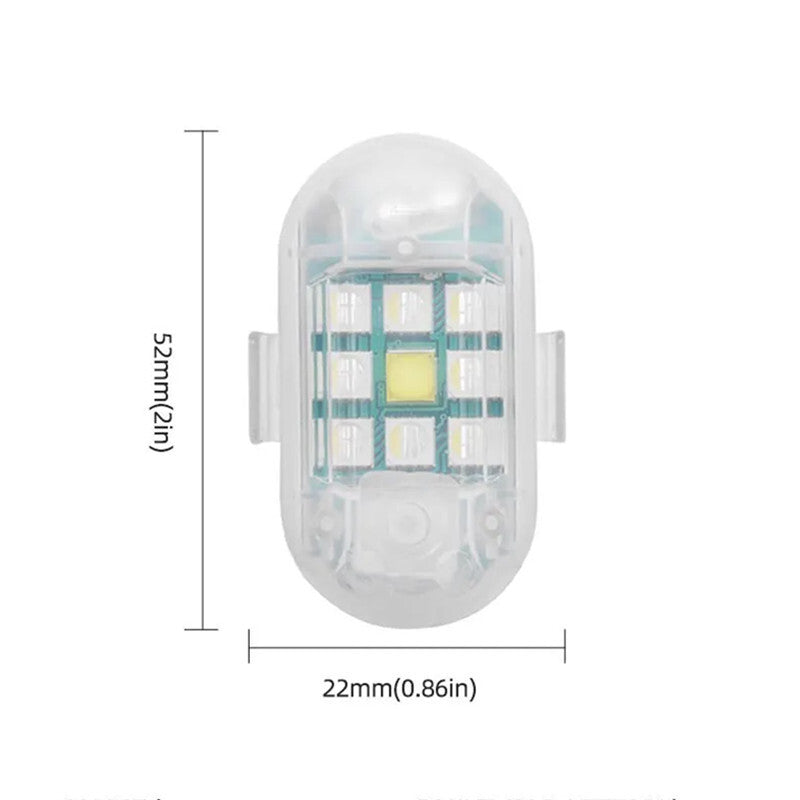 2Pc Motorcycle 7Colors Light LED Flash Wireless Remote Flash Indicator Lamp Kit