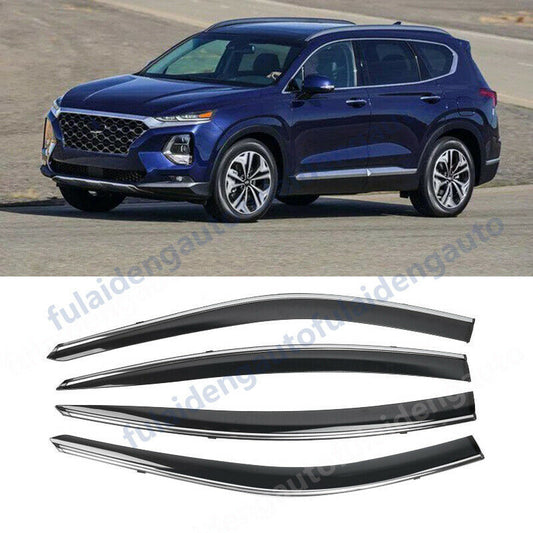 for Hyundai Santa Fe 19-21 Window Visor Vent Sun Shade Rain Guard Door Splitter