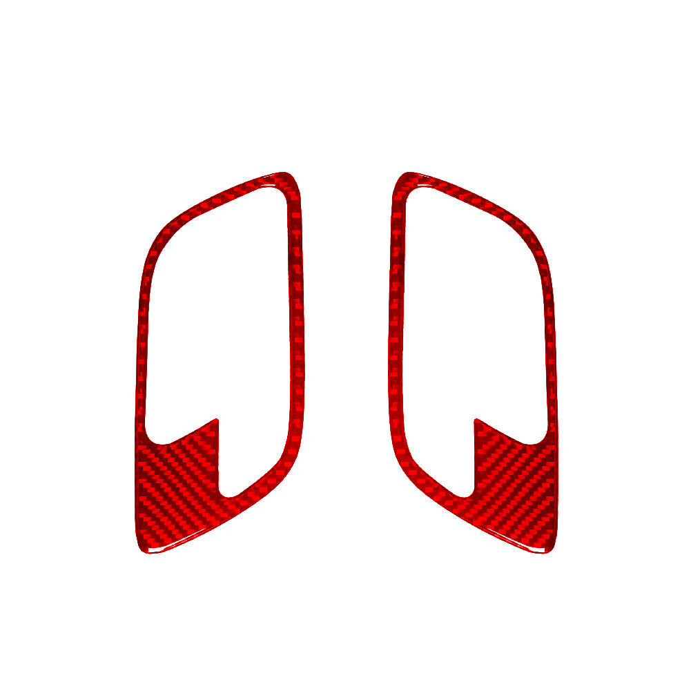 2X Red Carbon Fiber Rear Door Handle Cover Trim For Silverado/tahoe/ for sierra 07-14