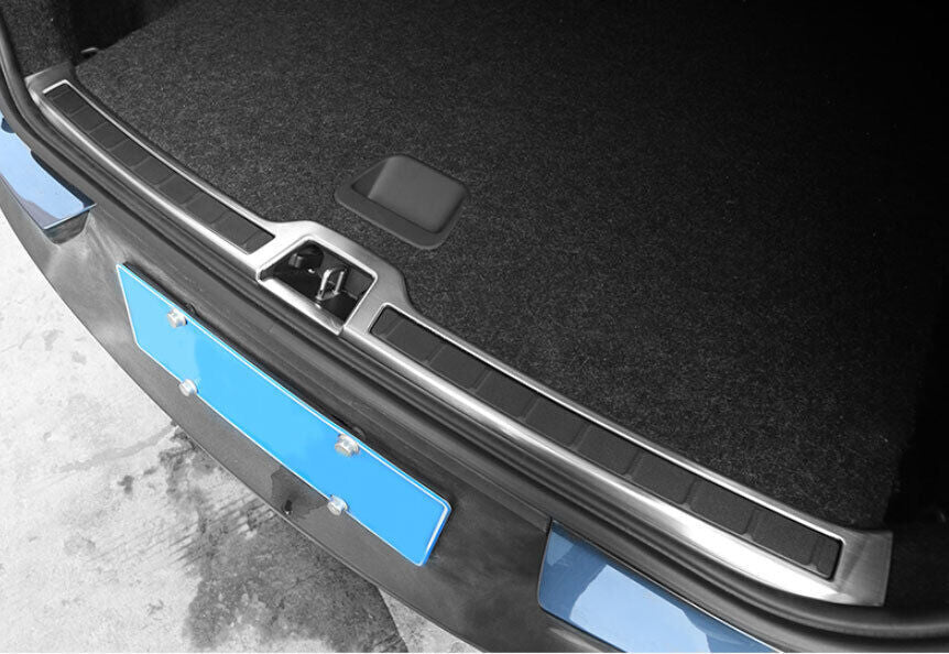 for Volvo XC40 2019-2023 Matt Steel Silver Rear Bumper Sill Plate Protector Trim