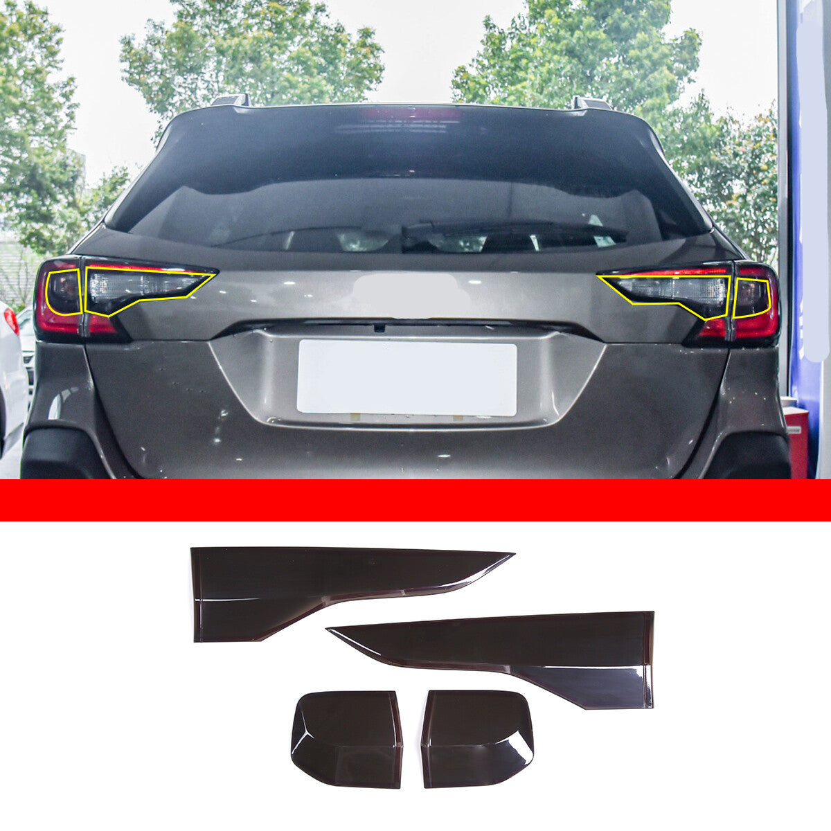 Carbon fiber emergency light switch panel cover trim for Ford Maverick 2022 - 23