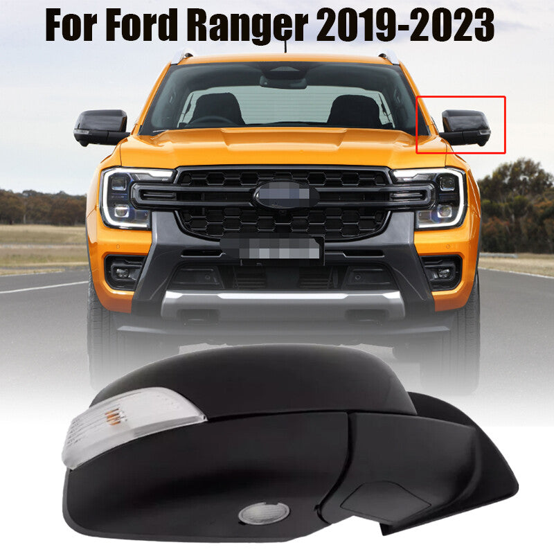 for Ford Ranger 2019-2023 W/Heated Blind Spot Black Passenger Right Side Mirrors