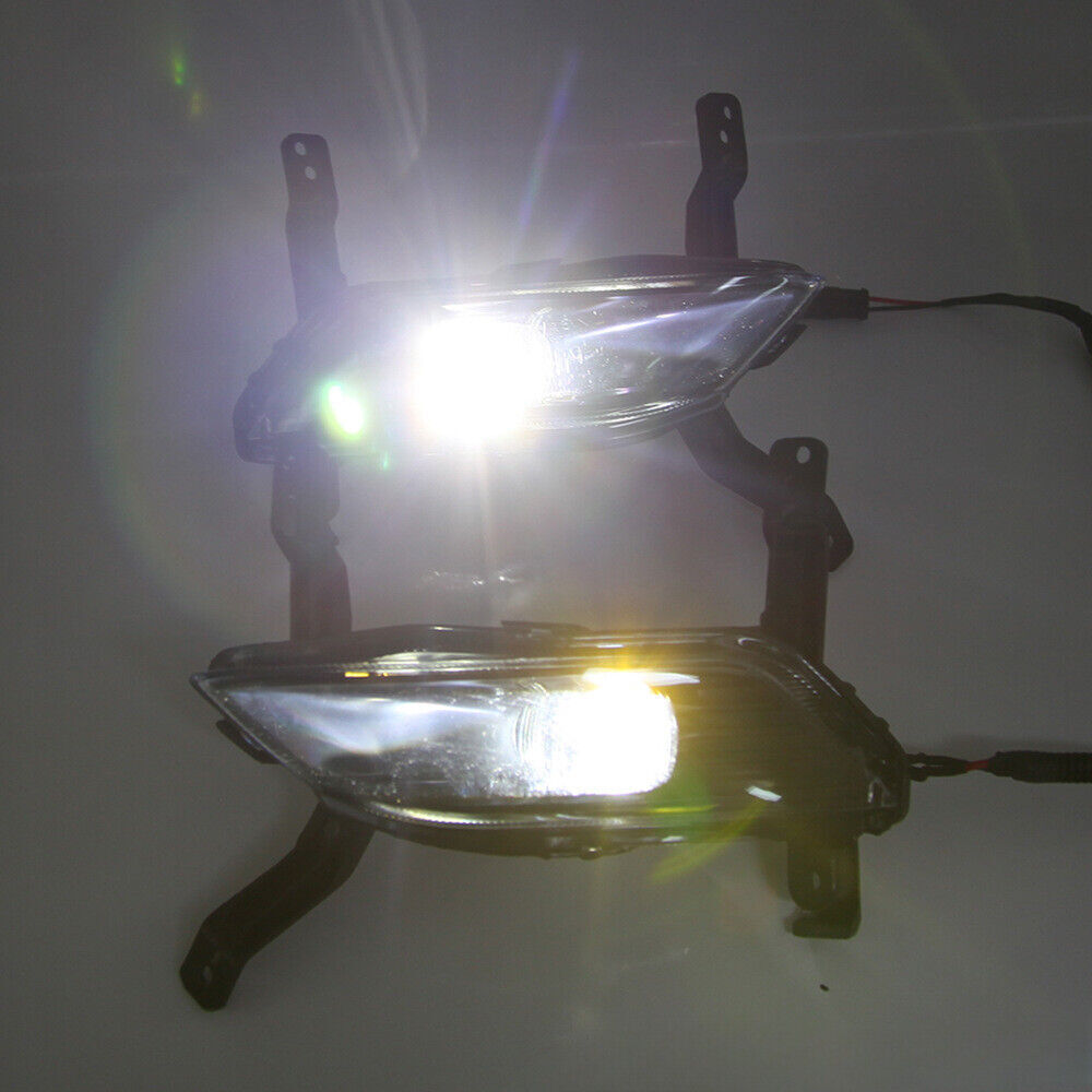 for Hyundai Santa Fe 2019-20 LED Front Fog Light With Bulbs Harness Switch Pair