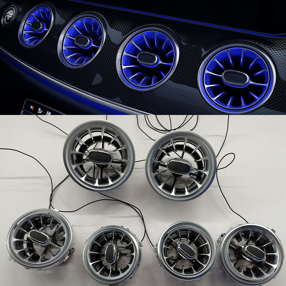 6x led Illuminated Turbo air ac vent purifier for Mercedes E class W213 16-2023