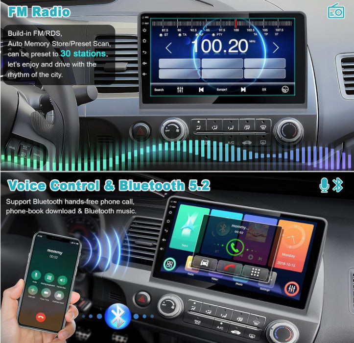 Compatible with for Dodge Grand Caravan 2008 - 2020: CarPlay, Android 13, GPS, Car Radio, Stereo, WiFi.