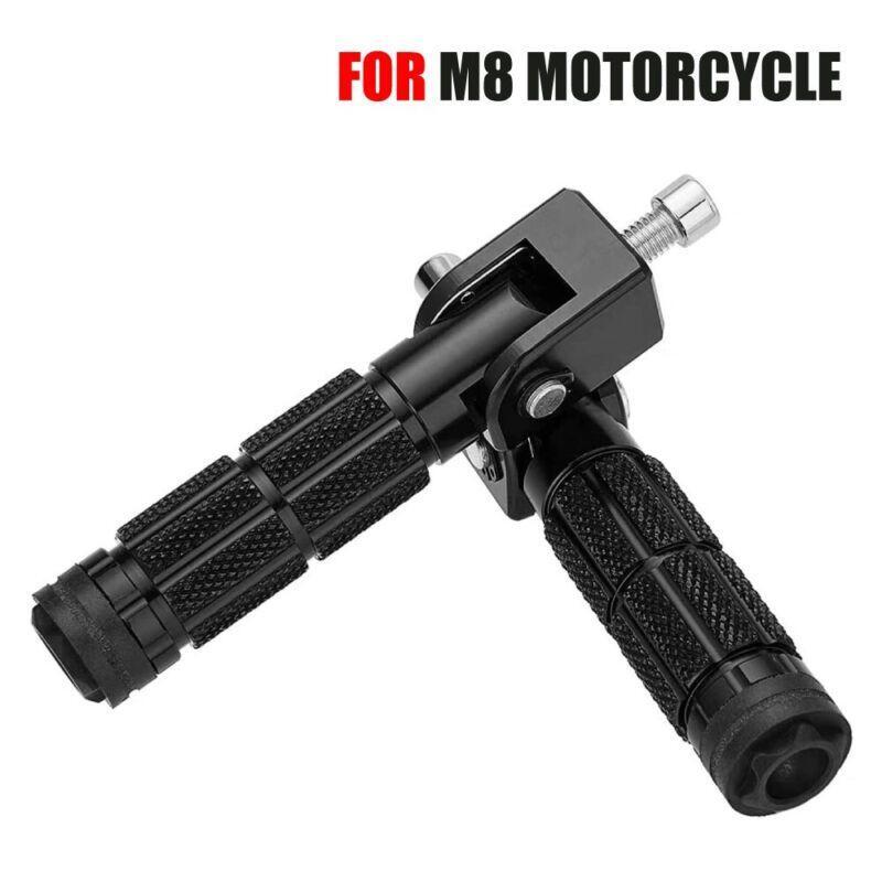 M8 Motorcycle: Foldable front footrest, electric anti-slip rear wheel, foldable footrest.